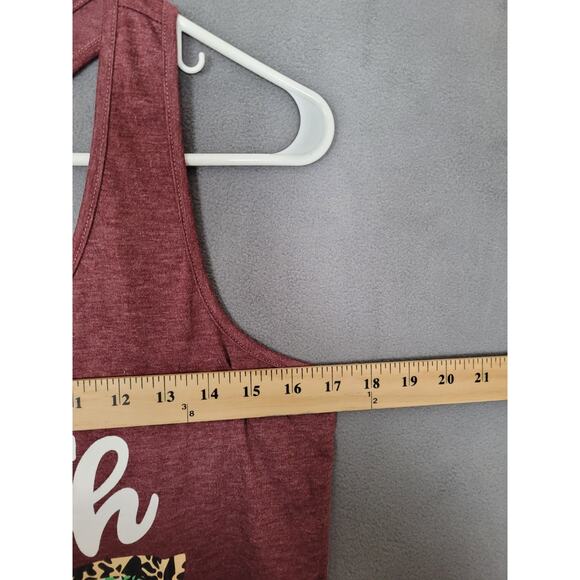 Womens Graphic Tank-Top Tee- Resting Beach Face- Funny- Size Medium - Picture 5 of 6